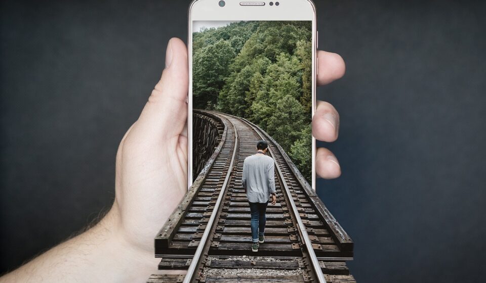 train track, railroad, smartphone, railway track, mobile phone, cellphone, smartphone, smartphone, smartphone, smartphone, smartphone, mobile phone, mobile phone, mobile phone, mobile phone, cellphone