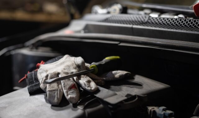 car, screwdriver, glove, workshop, automobile, assembly, auto, vehicle, tool, engine, car wallpapers, hood, garage, closeup