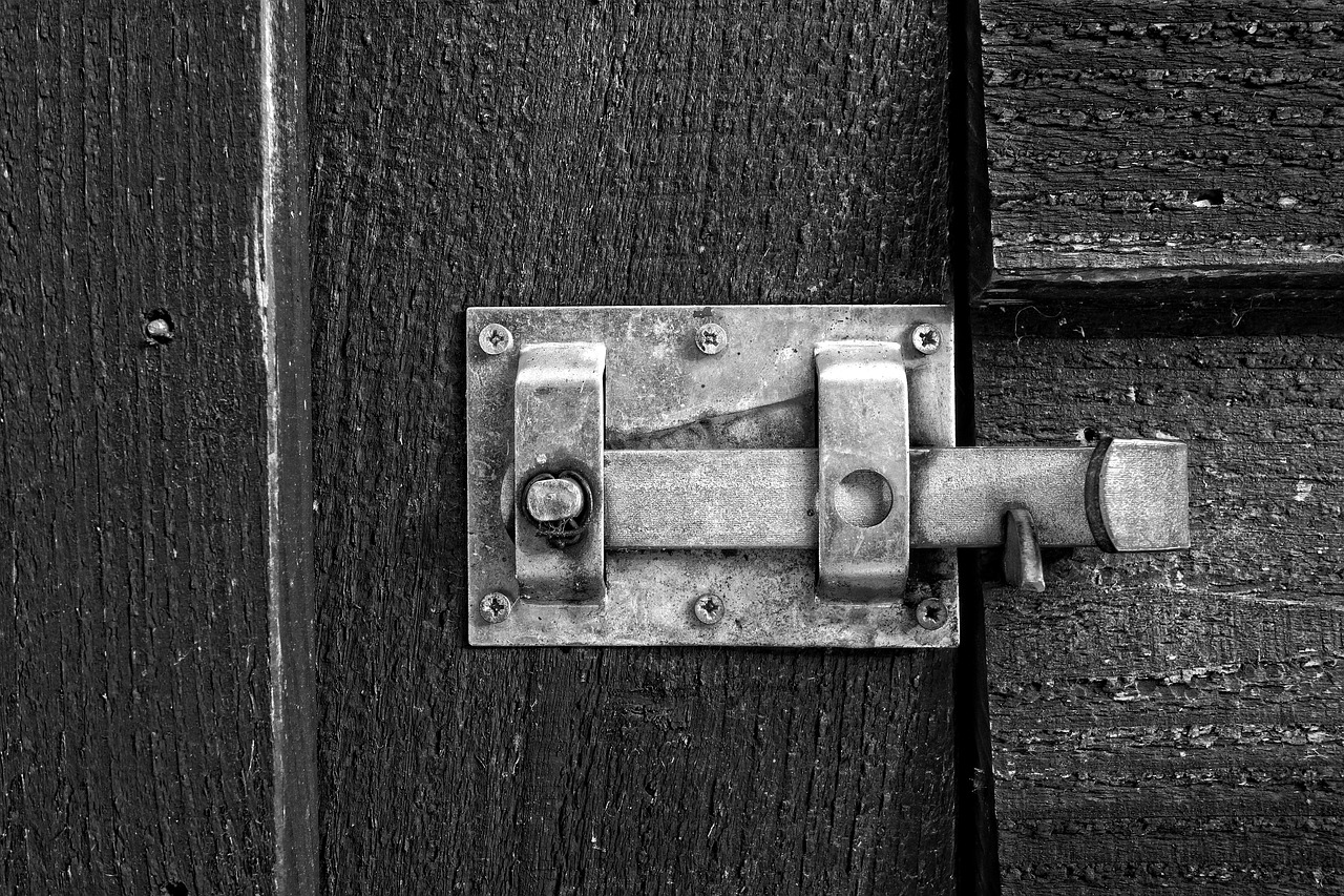 latch, door latch, fastening, fasten, secure, close, hold, wood, wooden door, gray security, gray door, latch, latch, latch, latch, latch
