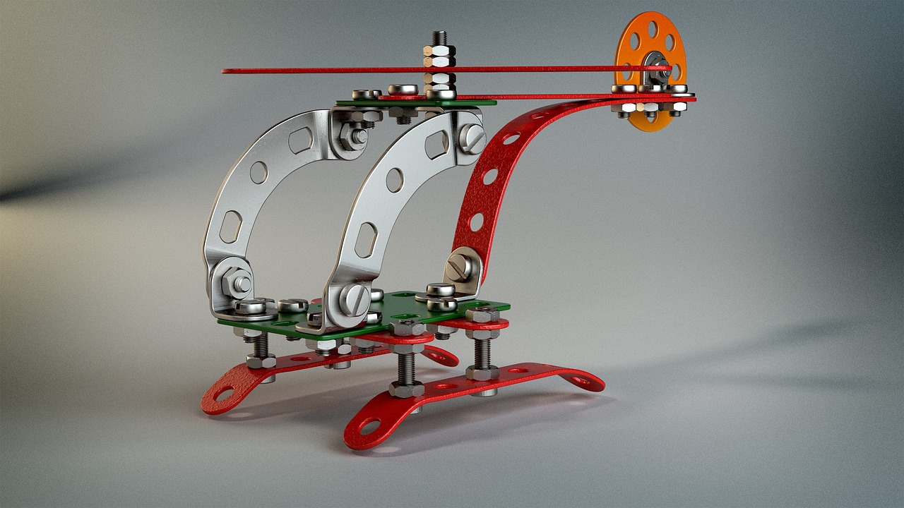 technology, toy, helicopter, kit, metal, metal construction, to play, fastening, screw connection, 3d, rendering, helicopter, helicopter, helicopter, helicopter, helicopter