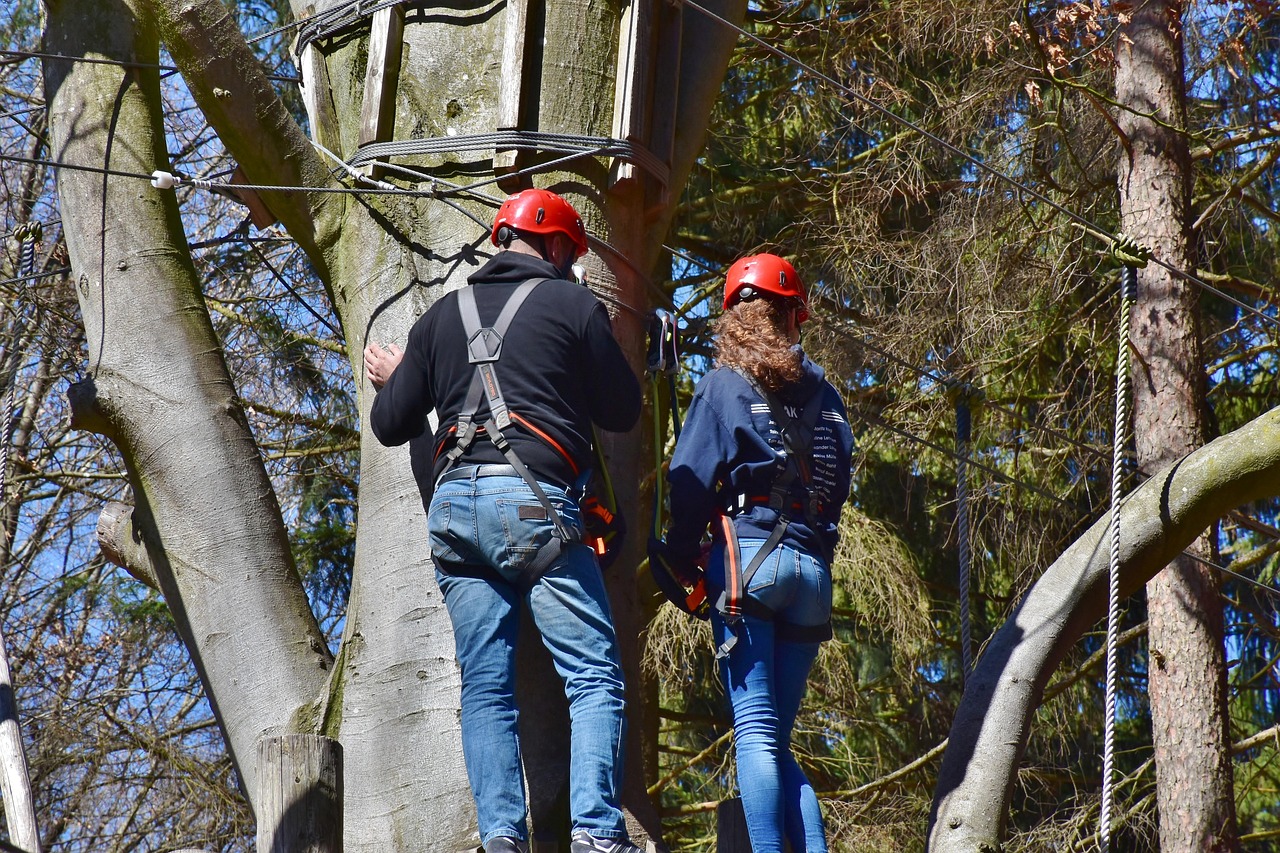 tree, wood, nature, man, people, adult, adventure, climb, high ropes course, climbing garden, climbing forest, forest, high, brave, rope park, head for heights, courage, forest ropes course, climbing course, rope course, dangerous, team spirit, station, platform, course, above, agility, overcome, climbing park, climbing harness, treetop, tops, test of courage, stressful, fun, daring, fear, overcoming, balance, team, rope, hemp rope, fastening, node, dew, knot, detail shot, braided, cordage, wood trunks, forest climbing park, upper bavaria, jetzendorf, security, belt, climbing equipment, helmet, protection, equipment